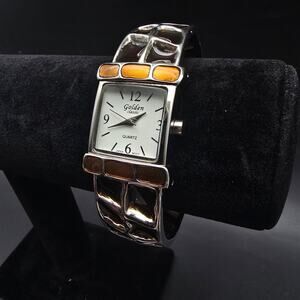 Golden Classic Brown Animal Print Cuff Watch Quartz WORKS